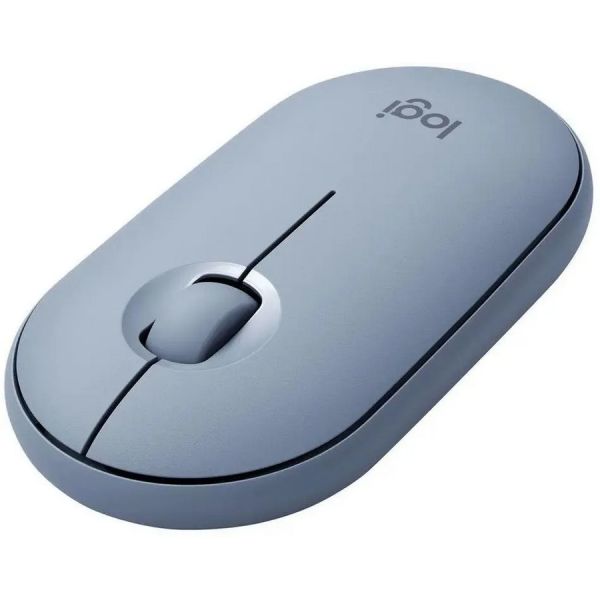 Мышь Logitech Pebble M350 оптическая, беспроводная, USB, синий [910-005719]