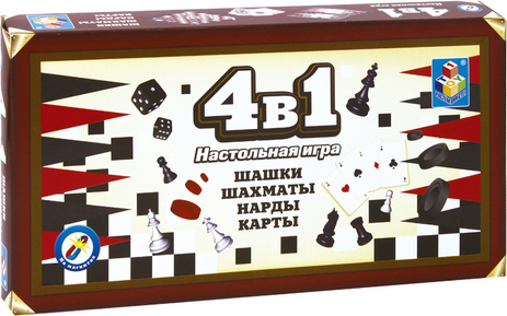 Настольная игра 1TOY 52451Т 4 в 1